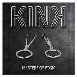 Kink - pinzas para pezones fina con aro plateado 7 cm