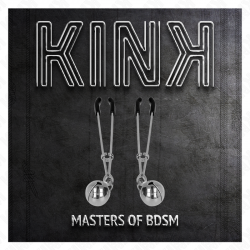 Kink - pinzas para pezones fina con cascabel plateado 7 cm