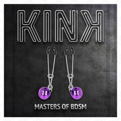 Kink - pinzas para pezones fina con cascabel violeta 7 cm