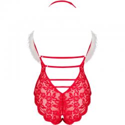 Livco corsetti fashion - santas lace lady body crotchless navideño s/m