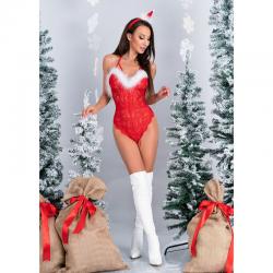 Livco corsetti fashion - santas lace lady body crotchless navideño s/m