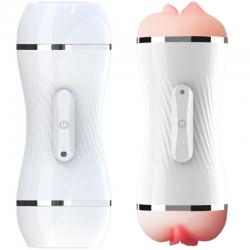 Armony - masturbador vibrador doble vagina & boca blanco