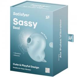 Satisfyer - sassy seal estimulador & vibrador azul