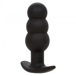 Calexotics - rock bottom plug anal con cuentas 10 vibraciones silicona negro