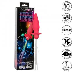 Calexotics - southern lights light up plug anal con luces 10 vibraciones silicona rosa