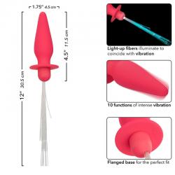 Calexotics - southern lights light up plug anal con luces 10 vibraciones silicona rosa