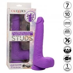 Calexotics - studs vibrador recargable y giratorio 10 vibraciones violeta