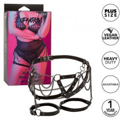 Calexotics - euphoria arnés de muslo con cadenas premium talla plus