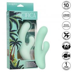 Calexotics - pacifica fiji vibrador y estimulador punto g 10 vibraciones aqua