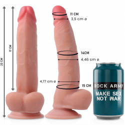 Rockarmy dual density leopard dildo realista 23 cm