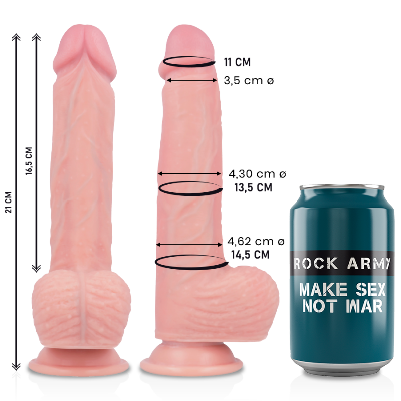 Rockarmy liquid silicone dildo premium spitfire 21cm