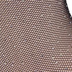 Subblime - 952297 bodystocking de rejilla brillante con hombros descubiertos manga larga negro talla única