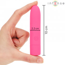 Intense - symone bala vibradora recargable por usb 8 vibraciones rosa 10 x 2.2 cm