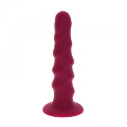 Get real - ribbed dong 12 cm rojo