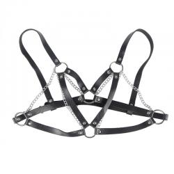 Subblime - 953713 cinturón de bondage punk hebilla metal negro talla única