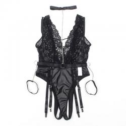 Subblime - 954383 body sexy con ligueros negro s/m