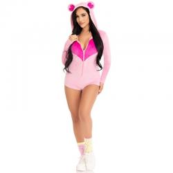 Leg avenue - body osito terciopelo rosa s