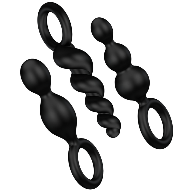 Satisfyer anal plugs set 3pcs black