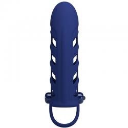 Pretty love - altaf anillo vibrador con funda de silicona azul