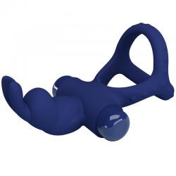 Pretty love - luchito doble anillo vibrador rabbit azul