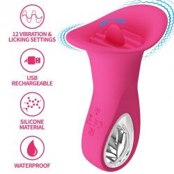 Pretty love - clyde vibrador oral lengua vibradora 12 vibraciones rosa