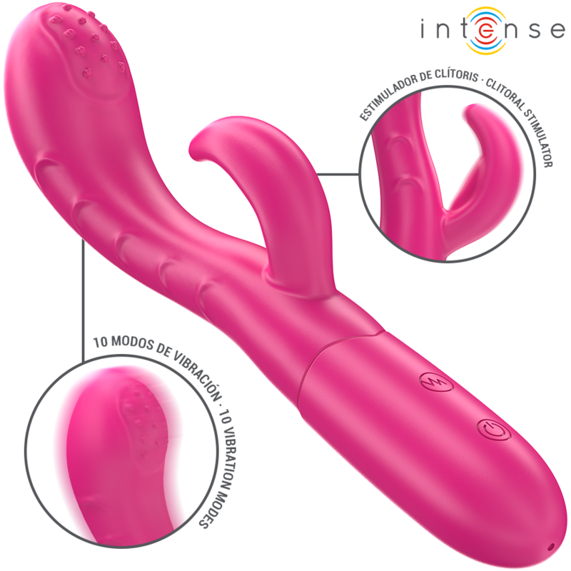 Intense - amara vibrador con lengua estimuladora 10 vibraciones rosa