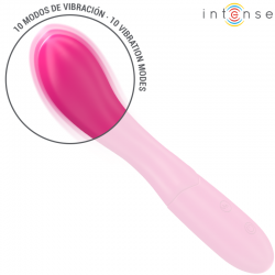 Intense - lisette vibrador 19 cm flexible 10 vibraciones rosa