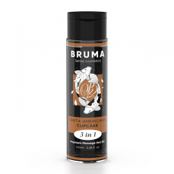 Bruma - aceite de masaje premium efecto calor sabor tarta americana 3 en 1 - 100 ml