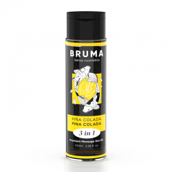 Bruma - aceite de masaje premium efecto calor sabor piña colada 3 en 1 - 100 ml