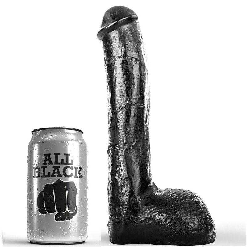 All black pene realístico anal 23cm