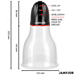 Jamyjob - xpand lite bomba automática de testículos 3 niveles de succión gris