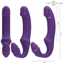 Intense - jill vibrador doble 20 cm violeta control remoto