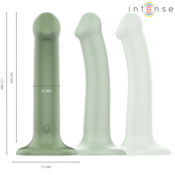 Intense - becca vibrador con ventosa 10 vibraciones verde control remoto