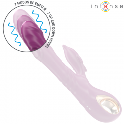 Intense - halle vibrador multifunción con lengua estimuladora en forma de delfín morado