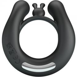 Pretty love - dahlia anillo vibrador + estimulador de clítois 12 vibraciones negro