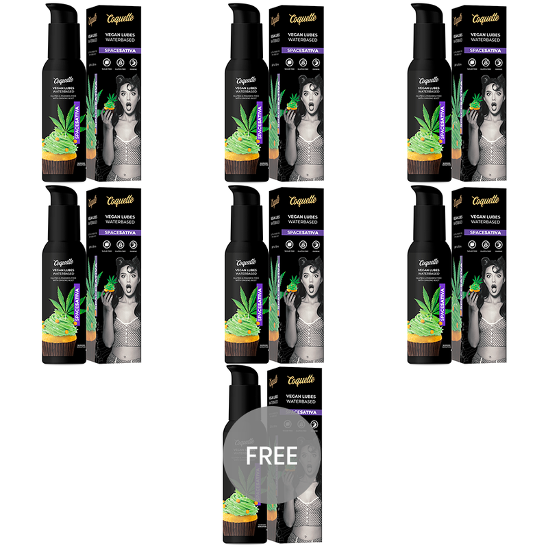 Coquette chic desire - premium experience lubricante vegano space sativa 100ml 6 + 1 gratis