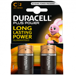 Duracell - plus power pila alcalina c lr14 blister 2 unidades