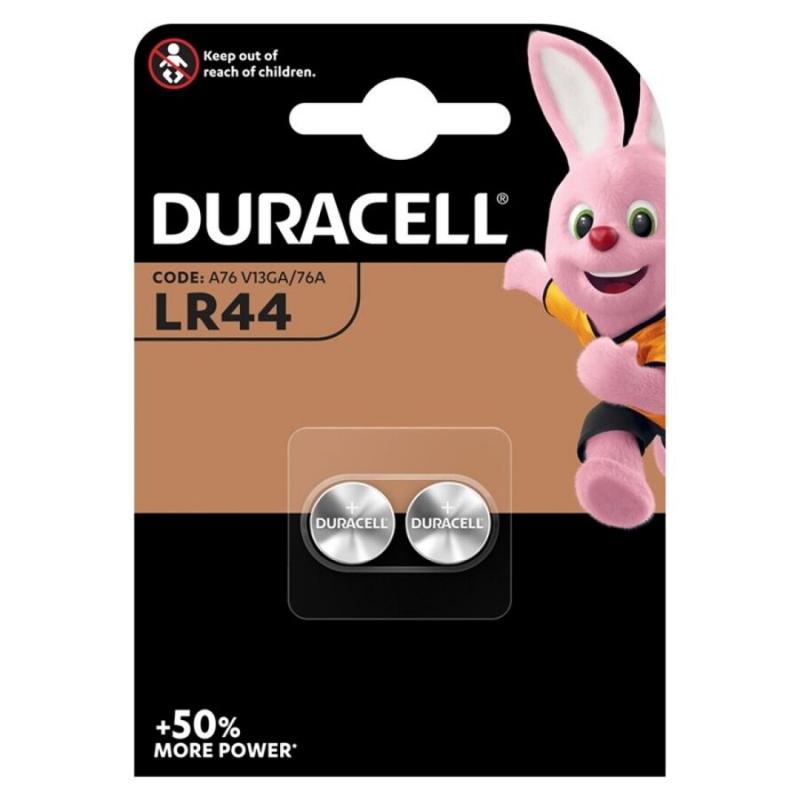 Duracell - pila boton alcalina lr44 1,5v blister*2