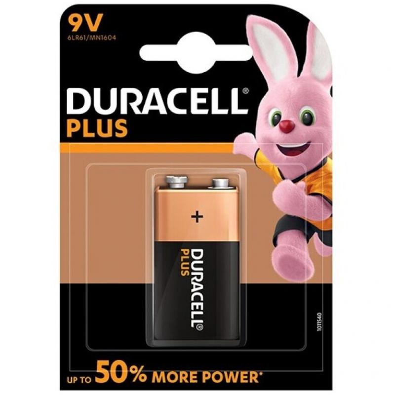 Duracell - plus power pila alcalina 9v lr61 blister*1