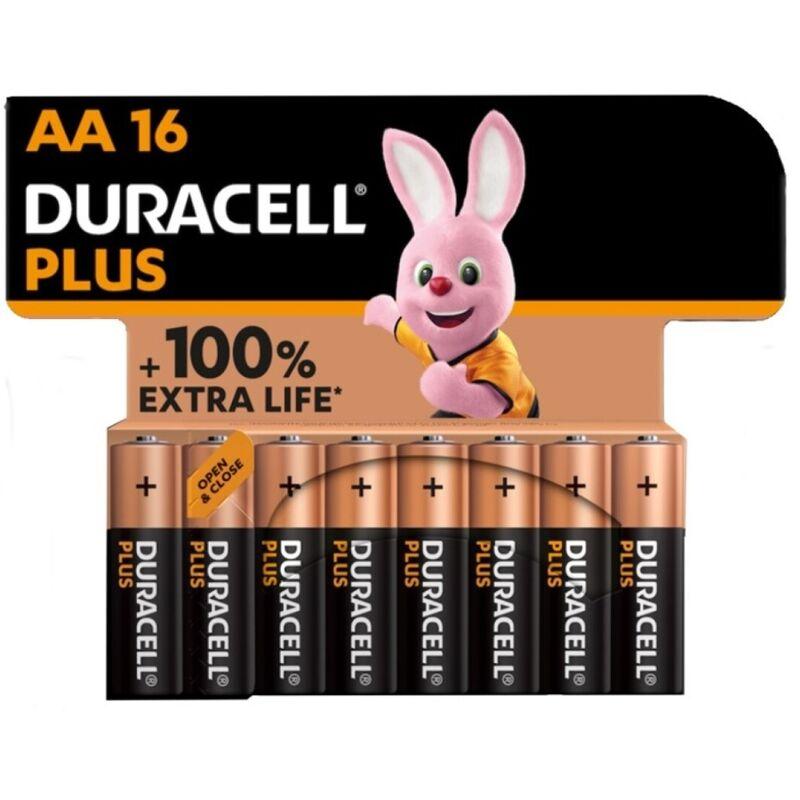 Duracell - plus power 100 pila alcalina aa lr6 blister*16