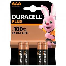 Duracell - plus power 100 pila alcalina aaa lr03 blister*4