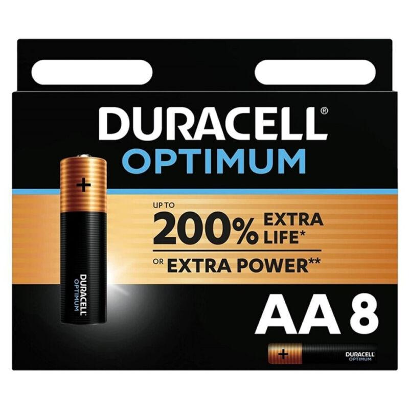 Duracell - optimum 200 pila alcalina aa lr6 blister*8