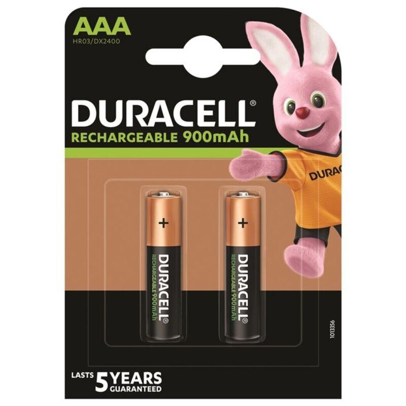 Duracell - pila recargable hr03 aaa 900mah blister*2