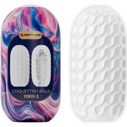 Pretty love - coquettish balls masturbador masculino silicona blanco