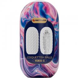 Pretty love - coquettish balls masturbador masculino silicona blanco