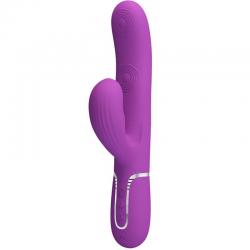 Pretty love - perlita vibrador rabbit multifunción 3 en 1 morado