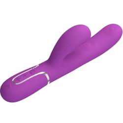 Pretty love - perlita vibrador rabbit multifunción 3 en 1 morado