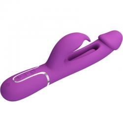 Pretty love - kampas vibrador rabbit multifunción 3 en 1 morado