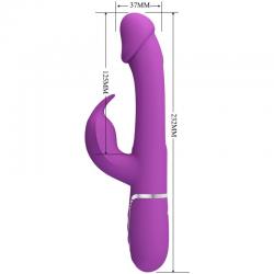 Pretty love - kampas vibrador rabbit multifunción 3 en 1 morado