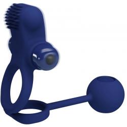 Pretty love - remington doble anillo vibrador con plug azul